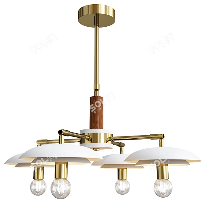 Sleek Saucer Pendant Light 3D model image 1