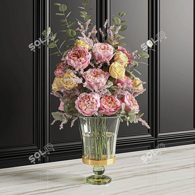 Caspian Rose Flower Set 3D model image 4