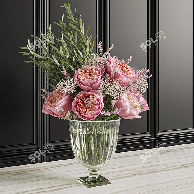Caspian Rose Flower Set 3D model image 5