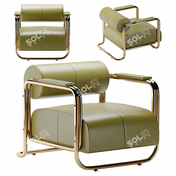 Cozy Holden Armchair with Mezzo Collection 3D model image 1