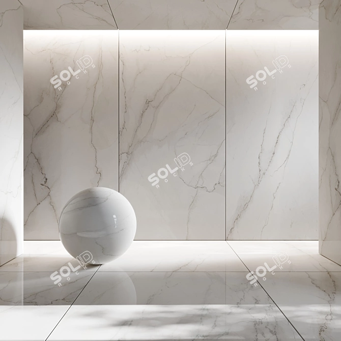 Marmi Statuario Light Porcelain Tile 3D model image 1