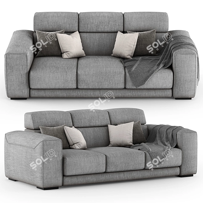 Modern Felis AJAR Sofa (2300x1080x850mm) 3D model image 1