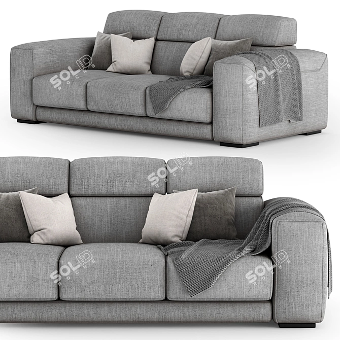 Modern Felis AJAR Sofa (2300x1080x850mm) 3D model image 2