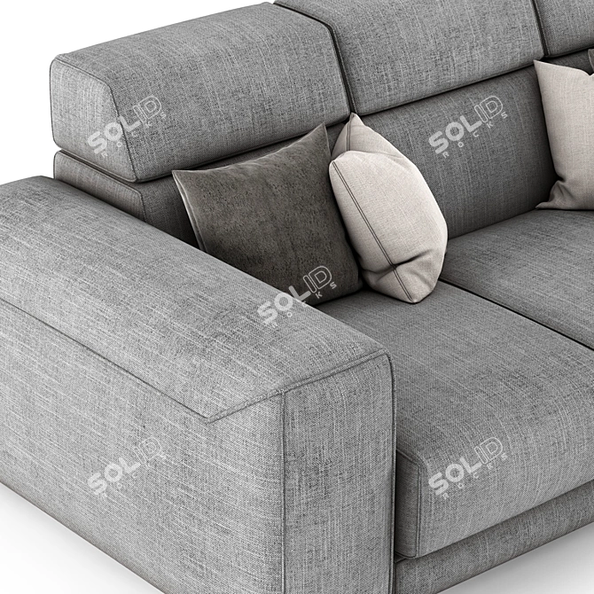 Modern Felis AJAR Sofa (2300x1080x850mm) 3D model image 4