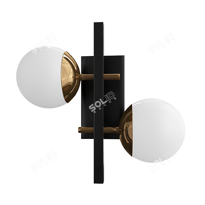 Sleek Alluria 2-Light Wall Mount 3D model image 1