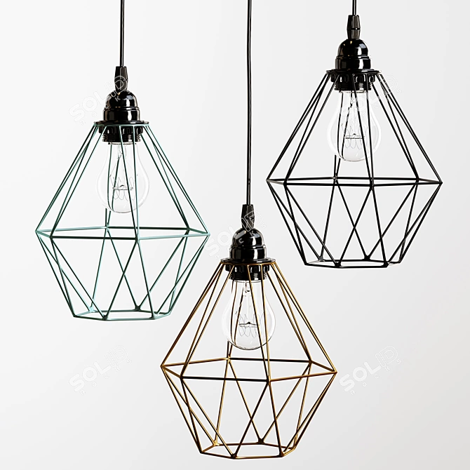Makona Pendant Lamp: Urban Style Design 3D model image 3