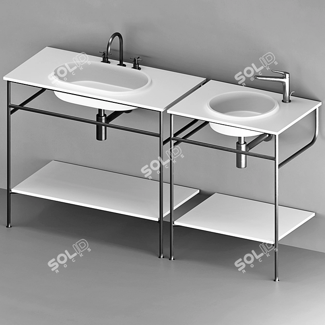 Rise by Kos: Elegant Washbasin Collection 3D model image 6