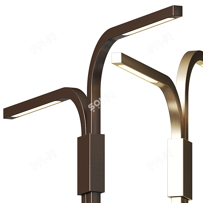 Sculptural LED Desk Lamp 3D model image 2