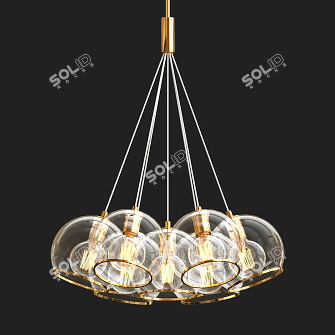 Eleganza Chandelier: Exquisite Illumination 3D model image 1