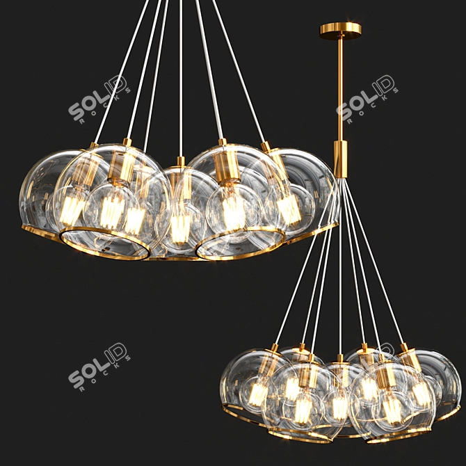 Eleganza Chandelier: Exquisite Illumination 3D model image 2