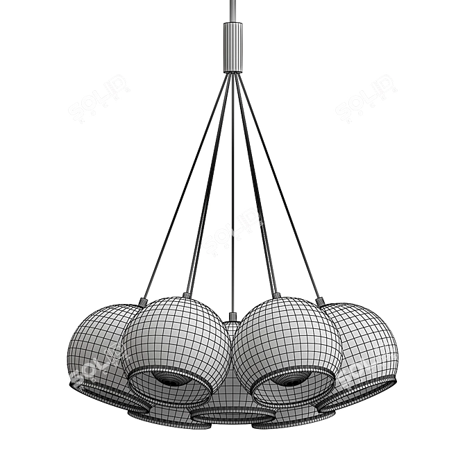 Eleganza Chandelier: Exquisite Illumination 3D model image 3