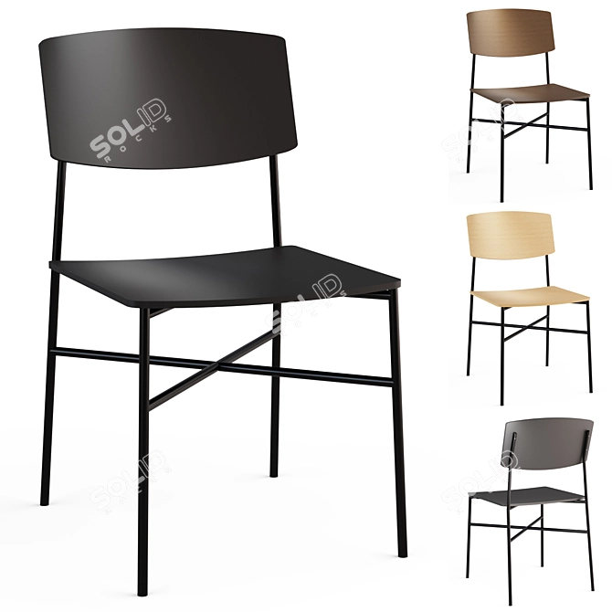 Sleek Paragon Chair: Modern Design 3D model image 1