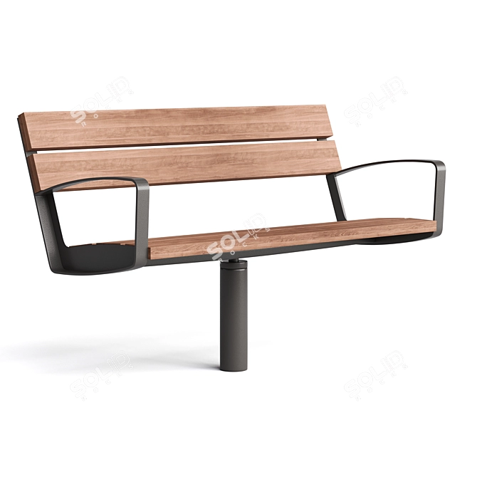 Mmcite Intervera Outdoor Park Bench 3D model image 1