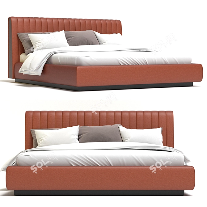 Elegant Laskasas Harry Bed 3D model image 1