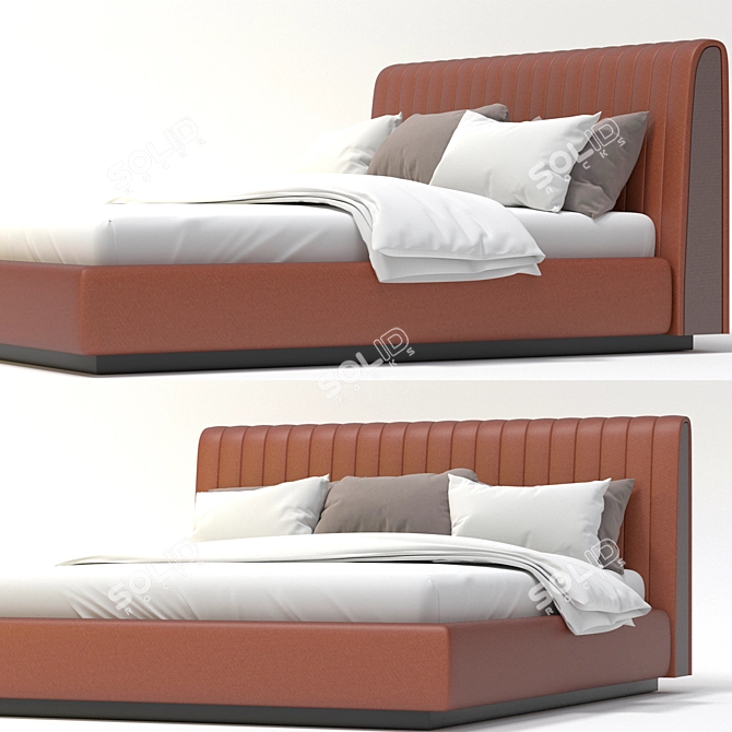 Elegant Laskasas Harry Bed 3D model image 2