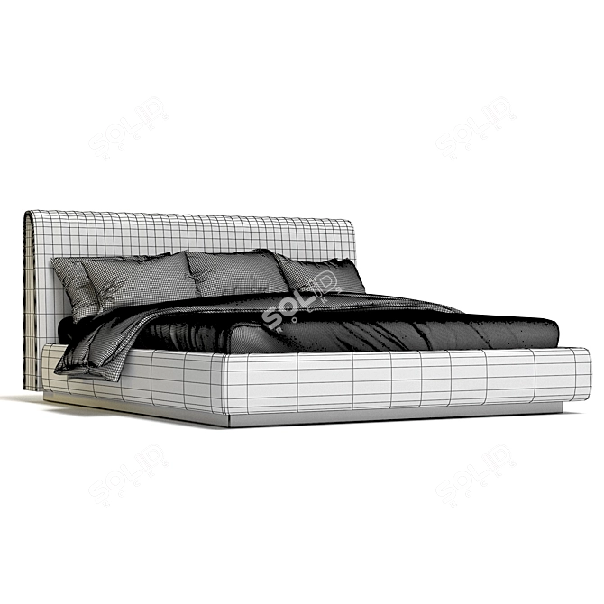 Elegant Laskasas Harry Bed 3D model image 3