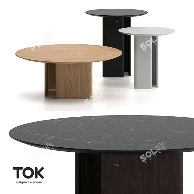 ROL Series Tables: Stylish and Versatile Furniture 3D model image 1