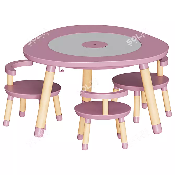 MUtable Children's Play Table: Functional & Durable! 3D model image 1