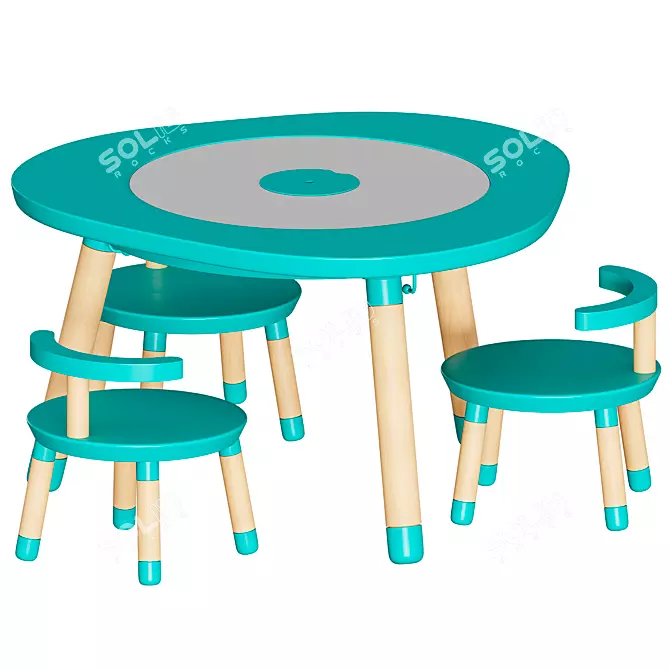 MUtable Children's Play Table: Functional & Durable! 3D model image 4