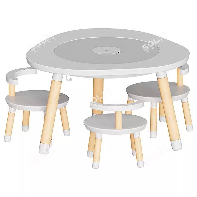 MUtable Children's Play Table: Functional & Durable! 3D model image 6