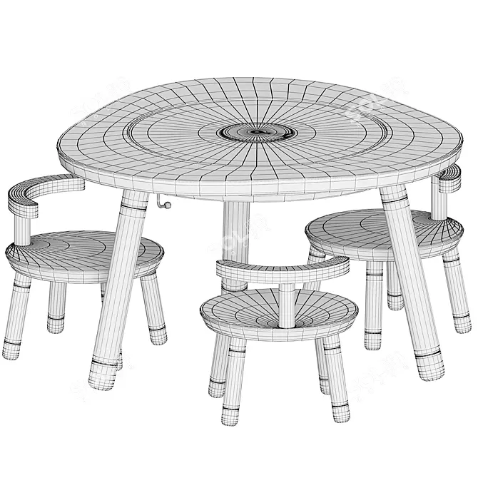 MUtable Children's Play Table: Functional & Durable! 3D model image 7