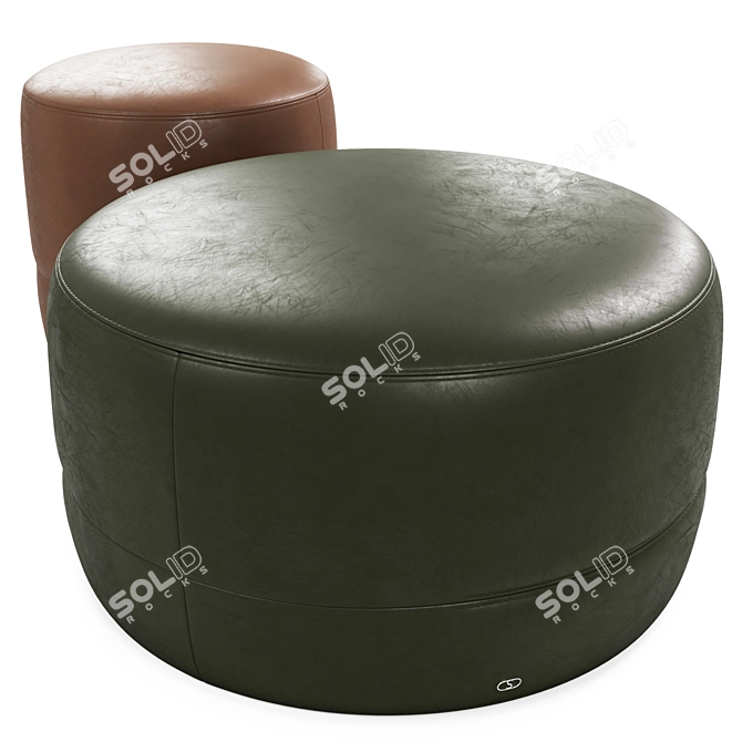 Luxury Leather Pouf: DS-760 3D model image 1