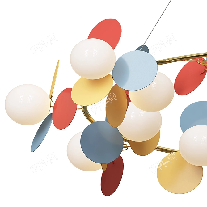 Vibrant Matisse Ring Chandelier 3D model image 2