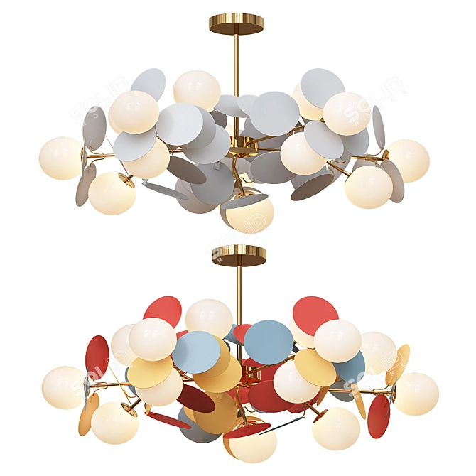 Vibrant Matisse Chandelier 3D model image 1