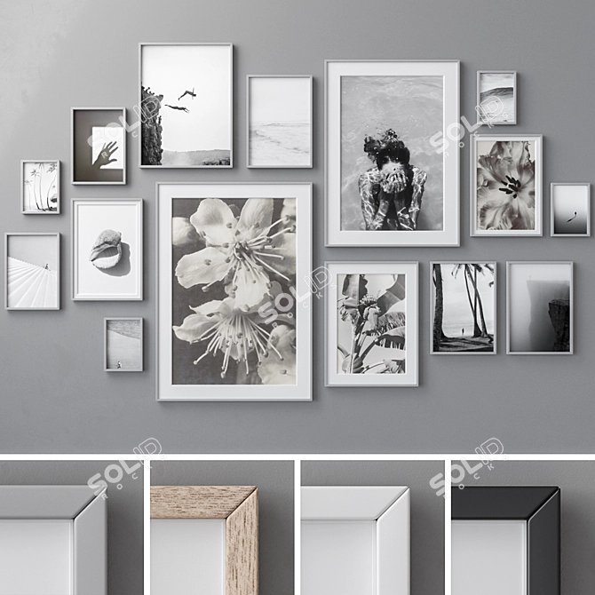 Elegant Set of Wall Art 1730 3D model image 1