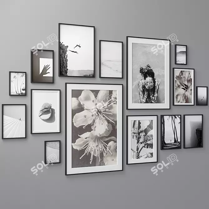 Elegant Set of Wall Art 1730 3D model image 3