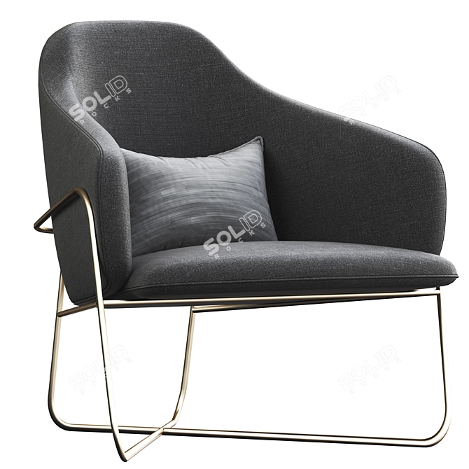 Stanley Accent Armchair: Sleek and Stylish Seating 3D model image 1