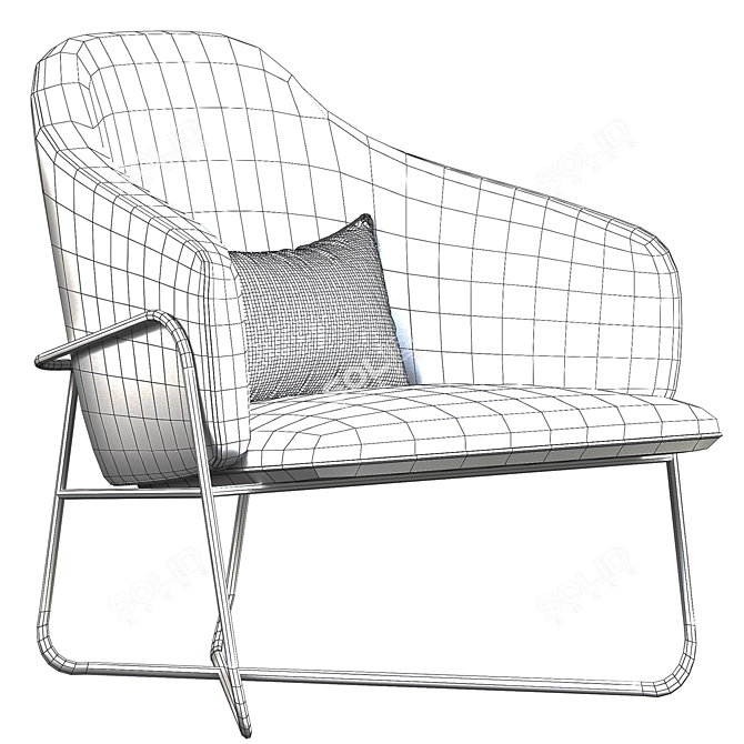 Stanley Accent Armchair: Sleek and Stylish Seating 3D model image 4
