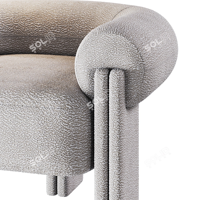 Sevigne Armchair: Aesthetic Comfort 3D model image 5