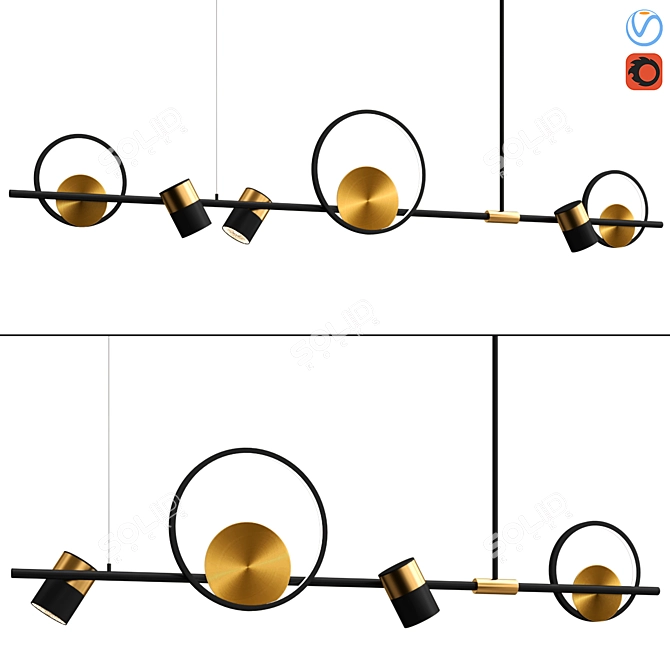 Modern Design Lamps Basel 3D model image 1