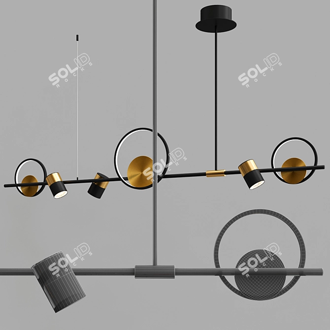 Modern Design Lamps Basel 3D model image 2