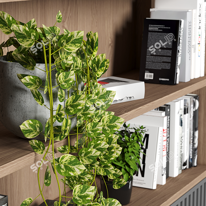 Adjustable Modular Bookshelf - High Quality Design 3D model image 2