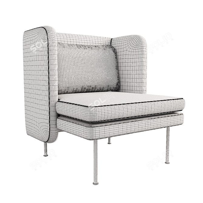 Contemporary Lounge Chair 3D model image 3