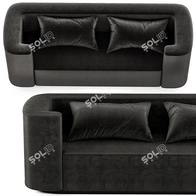 Modern Minimalist Verpan Sofa 3D model image 1