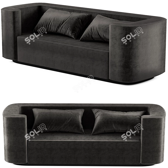 Modern Minimalist Verpan Sofa 3D model image 2
