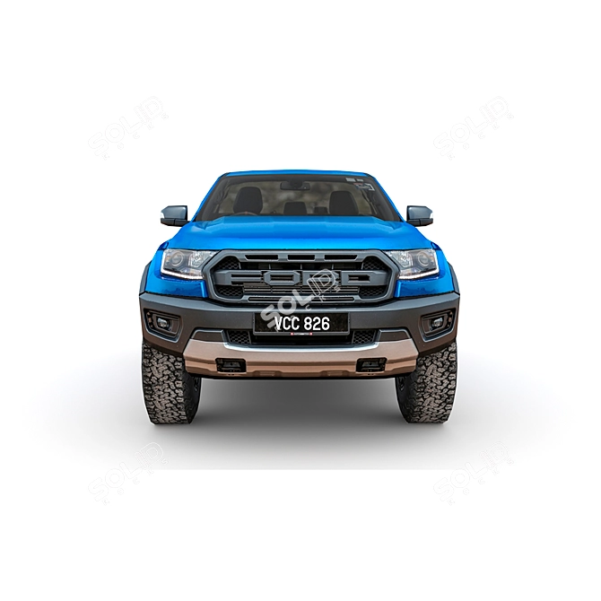 Ford Ranger Raptor 2021: High Detail Game-ready Model 3D model image 3