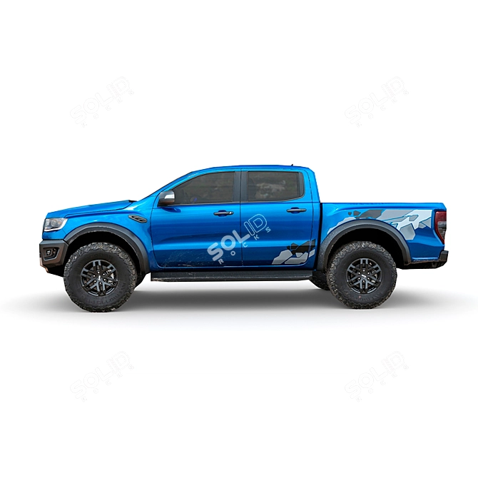 Ford Ranger Raptor 2021: High Detail Game-ready Model 3D model image 4