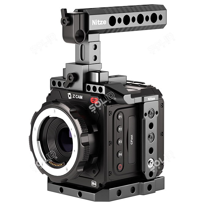 Z Cam E2-M4 4K Camera: High-Poly Model with Advanced Materials 3D model image 1