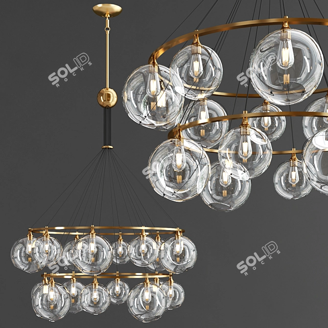 Skye Chandelier: Contemporary Elegance Illuminated 3D model image 2