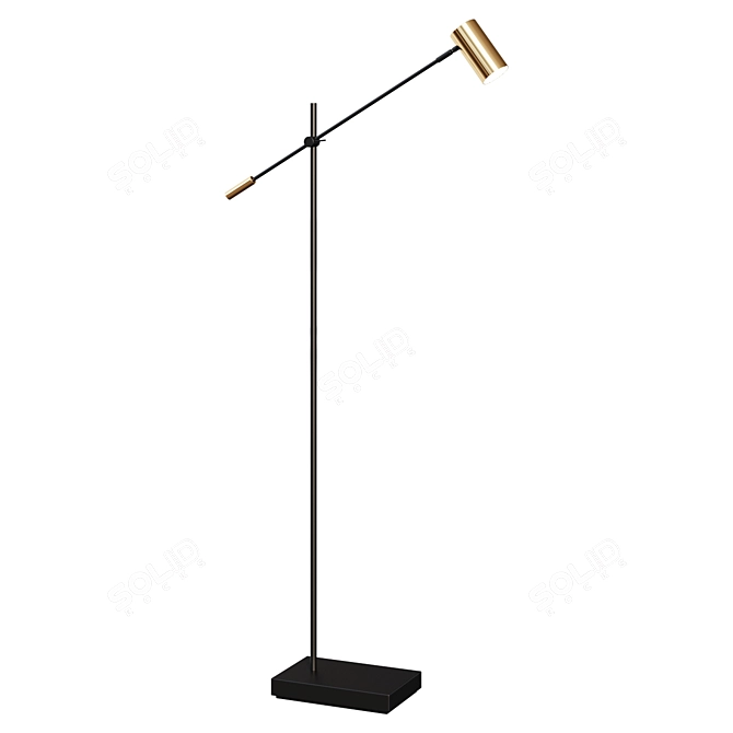 Sleek LED Floor Lamp 3D model image 1