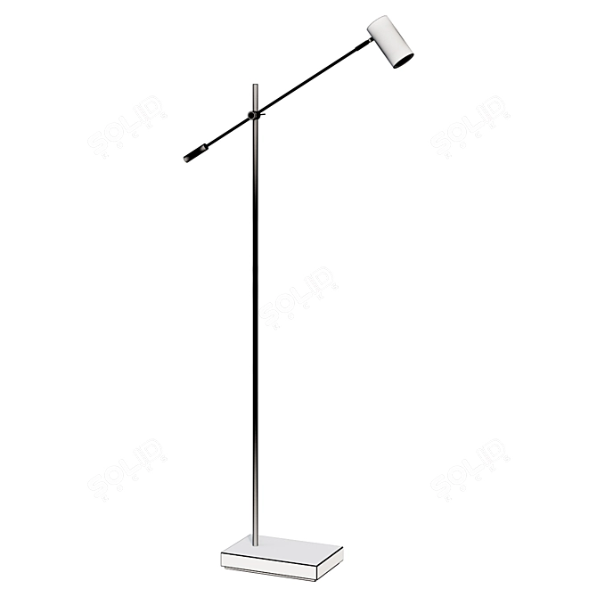 Sleek LED Floor Lamp 3D model image 2