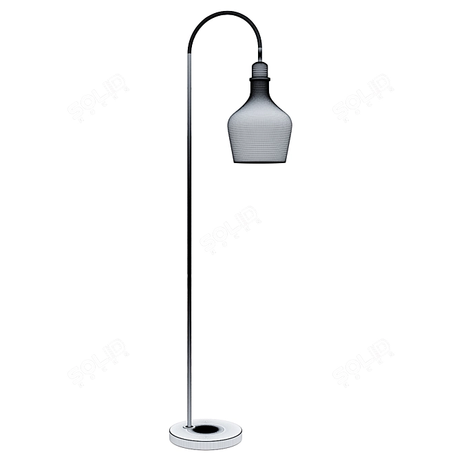 Tulip Drop Floor Lamp: Elegant Lighting Solution 3D model image 2