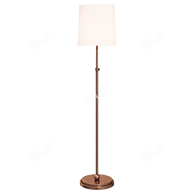 Sleek Adjustable Floor Lamp 3D model image 1