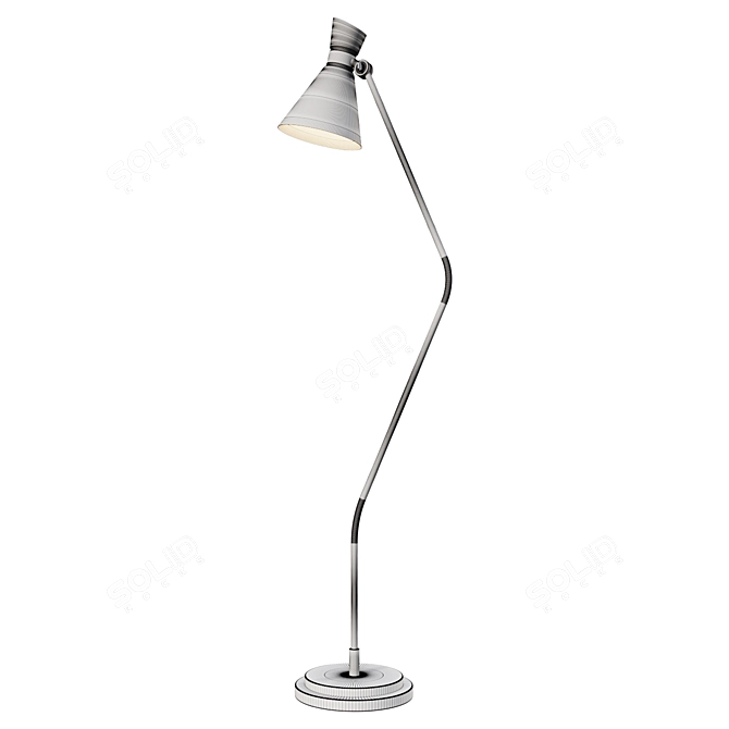 Sinuous Floor Lamp - Elegant and Stylish Illumination 3D model image 2