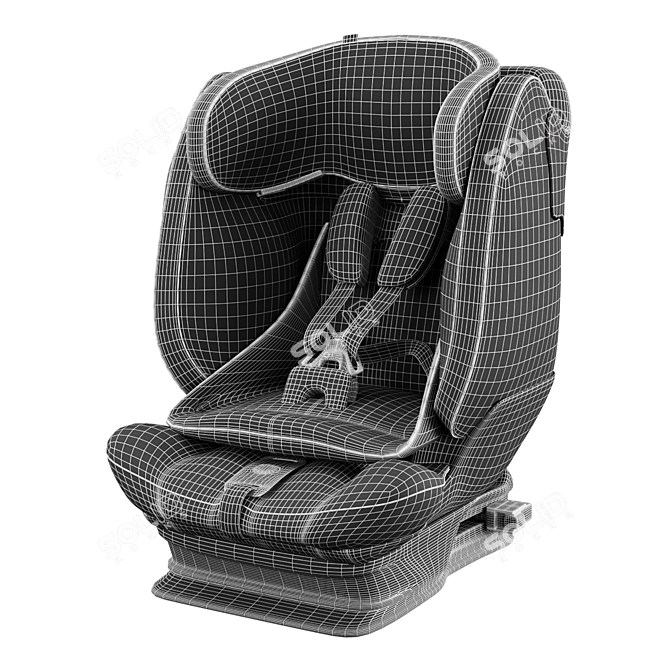 Maxi Cosi Car Seat: Unwrapped, PBR Textures, Clean Topology 3D model image 5