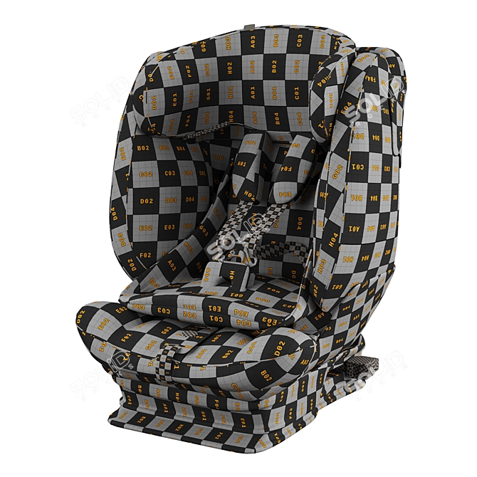 Maxi Cosi Car Seat: Unwrapped, PBR Textures, Clean Topology 3D model image 6